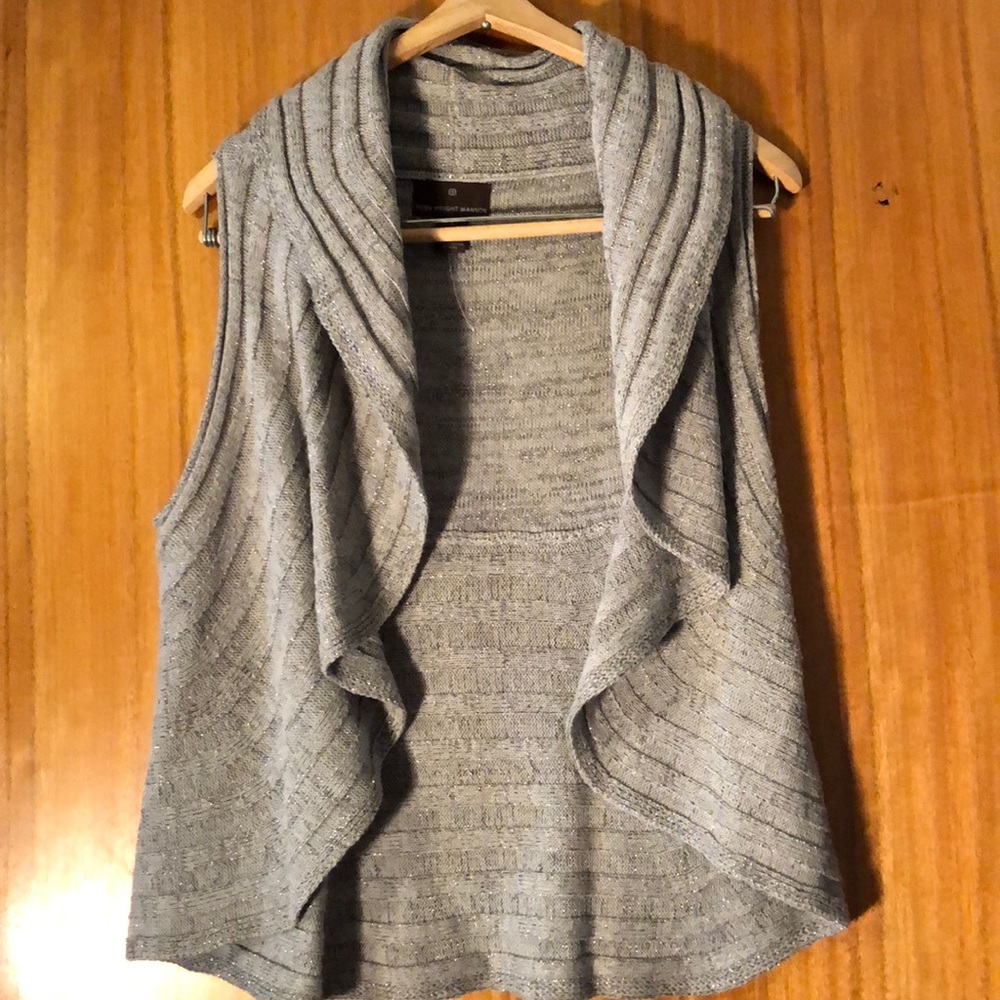Sparkly gray sweater vest